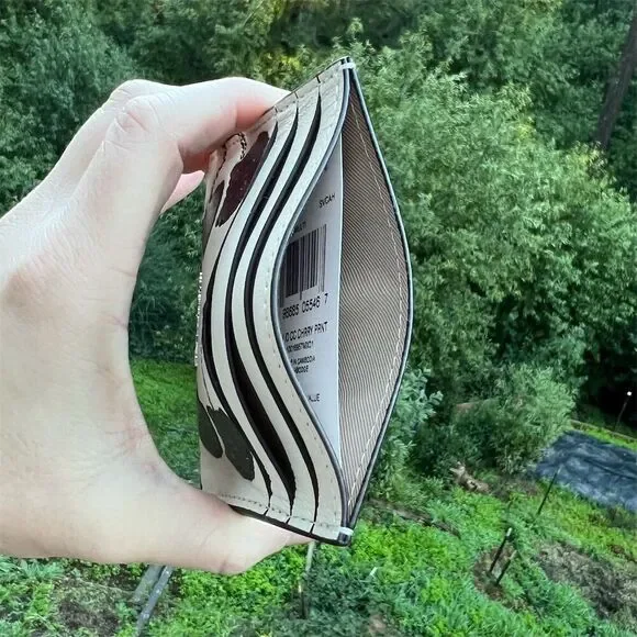 COACH Slim Id Card Case With Cherry Print CDG88 NWT AUTHENTIC - Picture 8 of 9